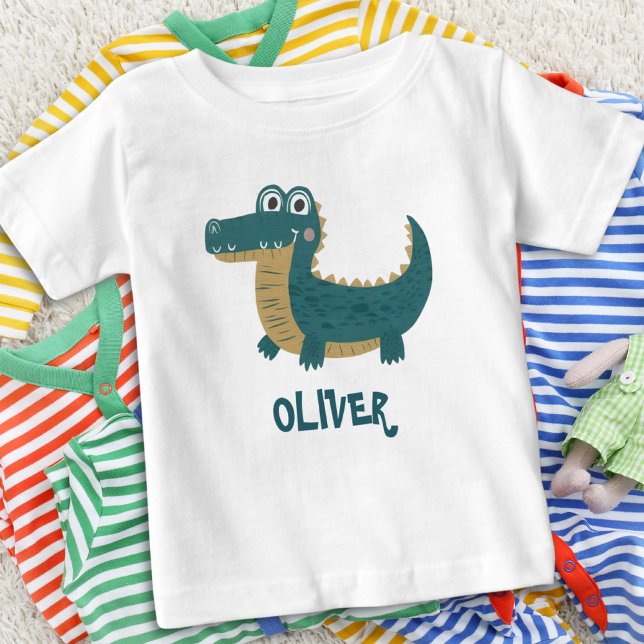 Cute Funny Baby Alligator Personalized T-Shirt (Creator Uploaded)