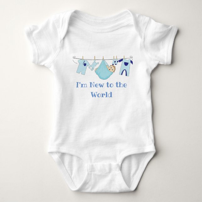 Cute Funny Baby Jersey Bodysuit W/ Saying T-Shirt (Front)