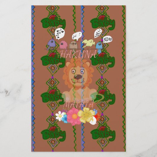 Cute Funny Baby Lion King: Hakuna Matata Design (Front)