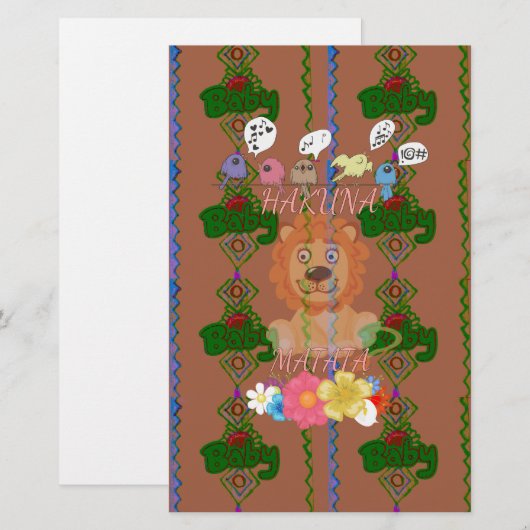 Cute Funny Baby Lion King: Hakuna Matata Design (Front/Back)