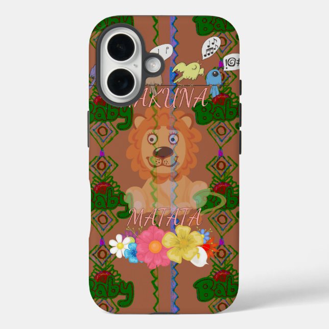 Cute Funny Baby Lion King: Hakuna Matata Design Case-Mate iPhone Case (Back)