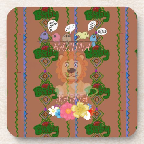 Cute funny Baby Lion King Hakuna Matata latest edg Coaster