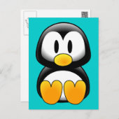 Cute Funny Baby Penguin Postcard (Front/Back)