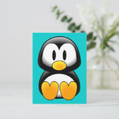Cute Funny Baby Penguin Postcard (Standing Front)