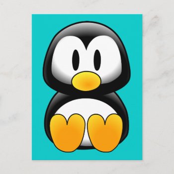 Cute Funny Baby Penguin Postcard by CuteFunnyAnimals at Zazzle