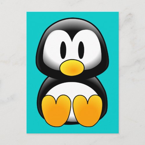 Cute Funny Baby Penguin Postcard