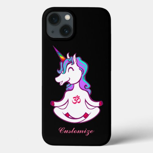 Cute Funny Baby Unicorn Zen Yoga Lotus Meditation  iPhone 13 Case