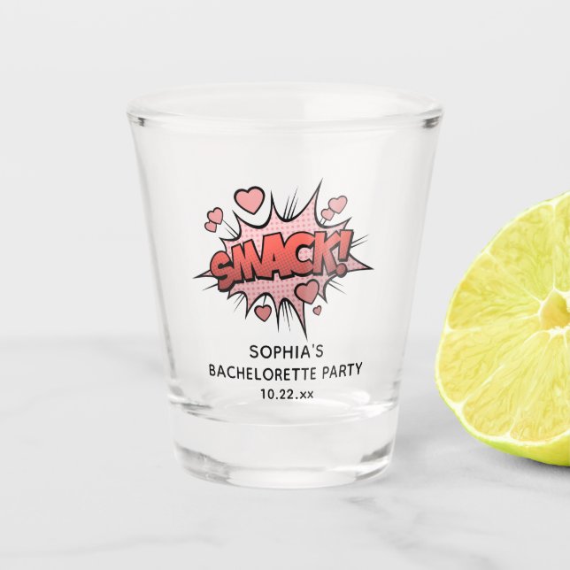 Cute Funny Bachelorette Party Wedding Favor Shot Glass (Front)