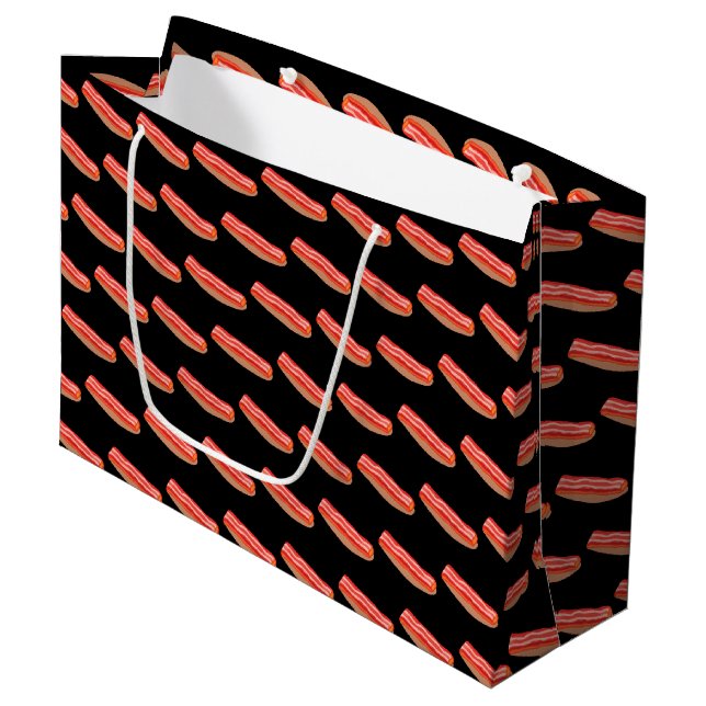 Cute Funny Bacon  Large Gift Bag (Front Angled)