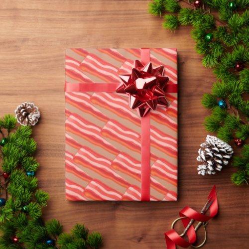 Cute Funny Bacon  Wrapping Paper