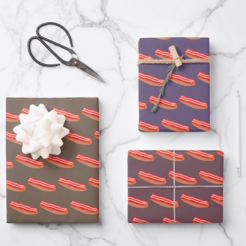 Cute Funny Bacon  Wrapping Paper Sheets
