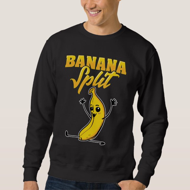 Cute & Funny Banana Split Gymnastics Sweatshirt (Front)