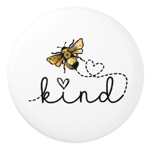 Cute  Funny Bee Kind  Ceramic Knob