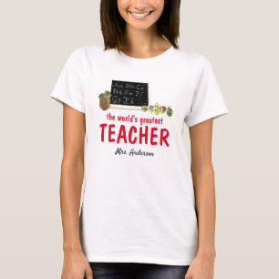 Cute funny best teacher ever custom t-shirt