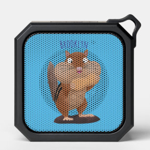 Cute funny big cheeks chipmunk cartoon bluetooth speaker