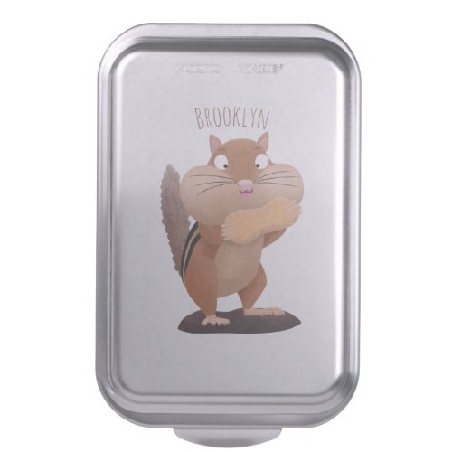 Cute funny big cheeks chipmunk cartoon  cake pan