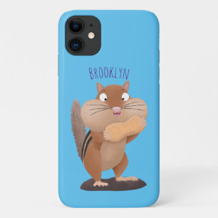 Cute funny big cheeks chipmunk cartoon iPhone 11 case