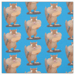 Cute funny big cheeks chipmunk cartoon fabric