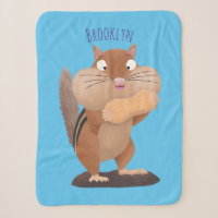 Cute funny big cheeks chipmunk cartoon