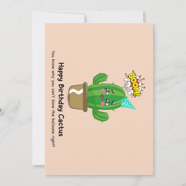 Cute Funny Birthday card design (Front)