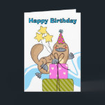 Cute Funny Birthday Platypus Beaver Duck Card<br><div class="desc">Happy Birthday. You cute and adorable little beaver duck. Cute and funny birthday greeting card with an illustration of a platypus wrapping birthday presents and holding star balloons. Cute platypus message written inside. Art,  image,  and verse copyright © Shoaff Ballanger Studios,  2025.</div>