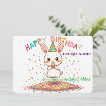 Cute Funny Birthday with Cupcake