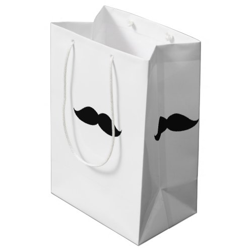 Cute Funny Black Mustache Medium Gift Bag