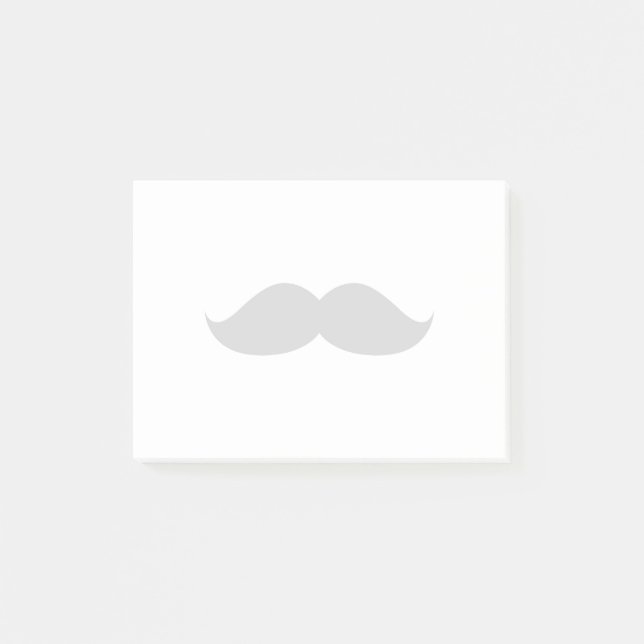 Cute Funny Black Mustache Post-it Notes (Front)