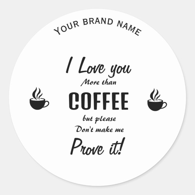 Cute funny black Typography coffee sticker (Front)