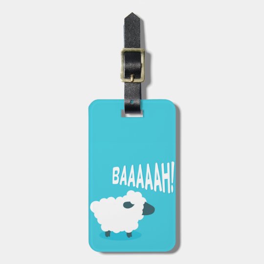 Cute Funny Blue Cartoon Bleating Sheep Luggage Zazzle Com
