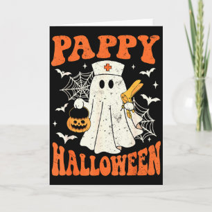 Cute Funny Boo Ghost Nurses Pappy Halloween Obgyn Card