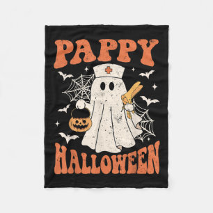 Cute Funny Boo Ghost Nurses Pappy Halloween Obgyn  Fleece Blanket
