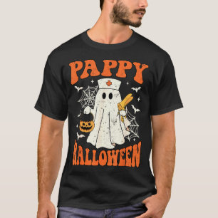 Cute Funny Boo Ghost Nurses Pappy Halloween Obgyn  T-Shirt