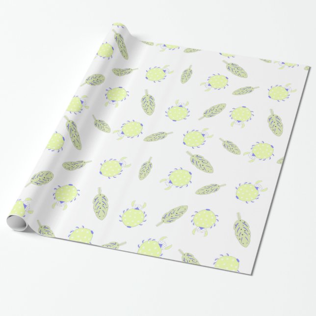 Cute & Funny Bugs Seamless Pattern | Adorable Cart Wrapping Paper (Unrolled)