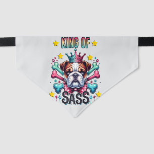 Cute/Funny Bulldog Dog Saying Pet Bandana Collar
