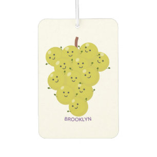 Cute funny bunch of grapes cartoon illustration air freshener