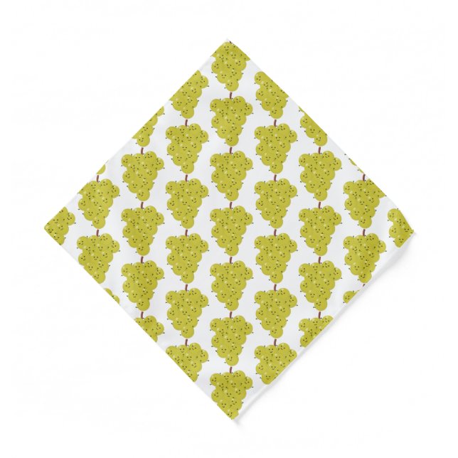 Cute funny bunch of grapes cartoon illustration  bandana (Front)