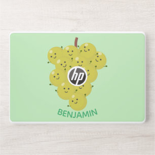 Cute funny bunch of grapes cartoon illustration HP laptop skin