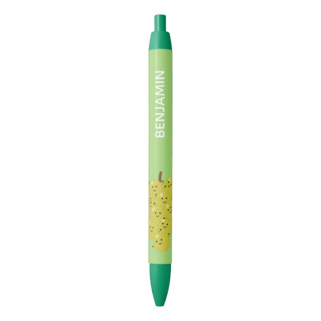 Cute funny bunch of grapes cartoon illustration pen (Front Vertical)