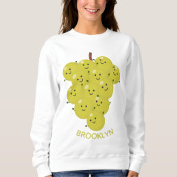 Cute funny bunch of grapes cartoon illustration sweatshirt