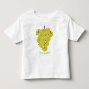 Cute funny bunch of grapes cartoon illustration toddler t-shirt
