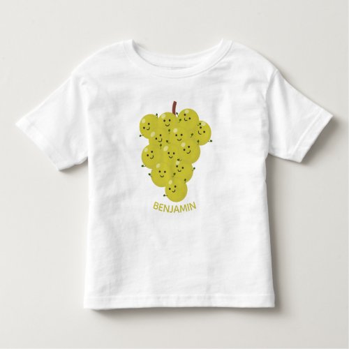 Cute funny bunch of grapes cartoon illustration toddler t_shirt