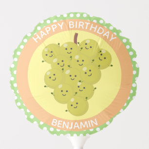 Cute funny bunch of grapes reunion cartoon balloon