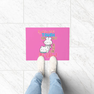 Cute Funny Bunny I Just Want To Touch Your Butt Doormat