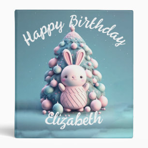 Cute ,funny ,bunny , kawaii style 3 ring binder