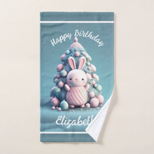 Cute ,funny ,bunny , kawaii style bath towel set