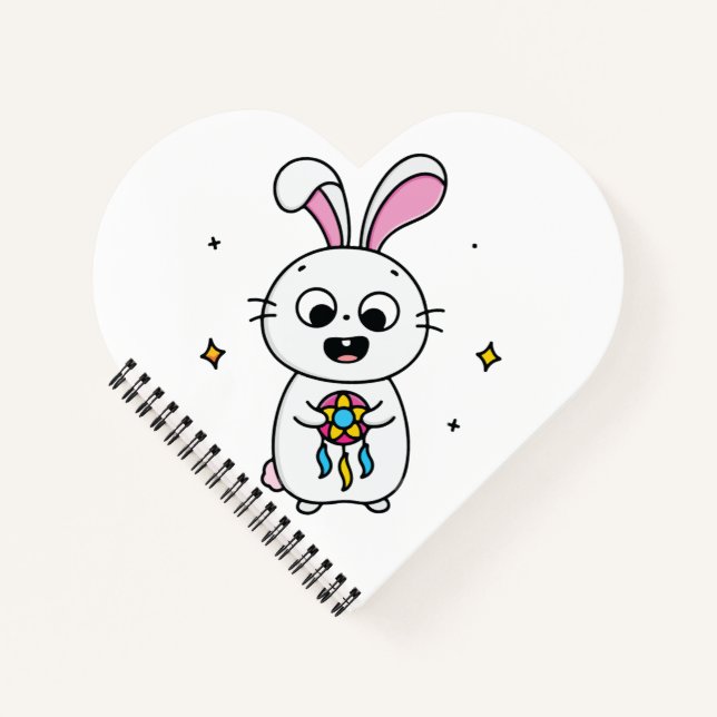 Cute & Funny Bunny Notebook (Front)