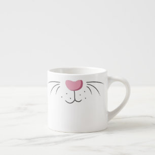 Cute Funny Bunny Rabbit Nose Emoji Espresso Cup