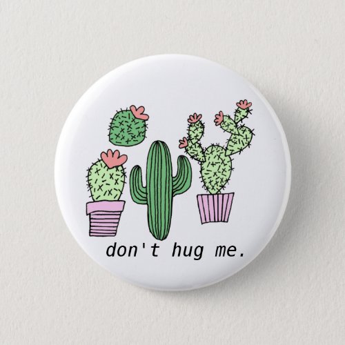 Cute Funny Cactus Button