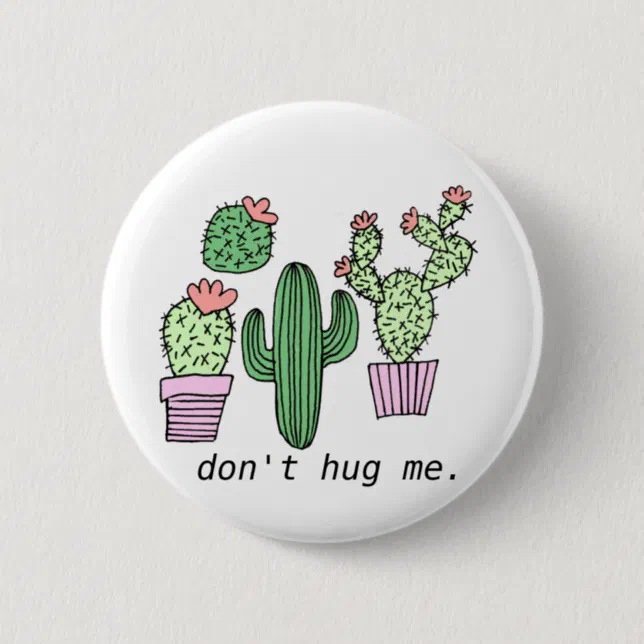 Cute Funny Cactus Button Zazzle